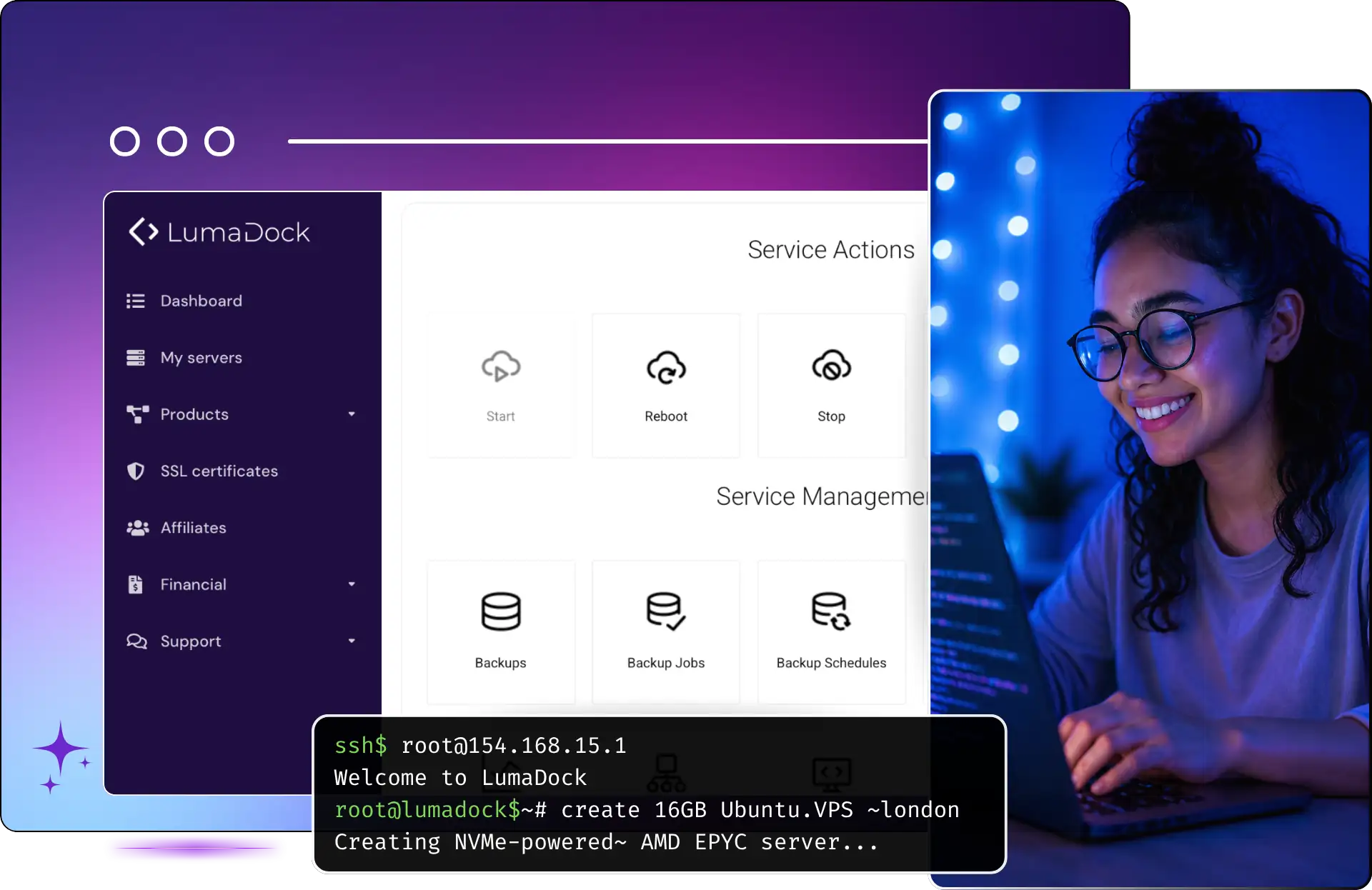 1-click Alpine Linux VPS hosting - Operate Alpine Linux from one panel